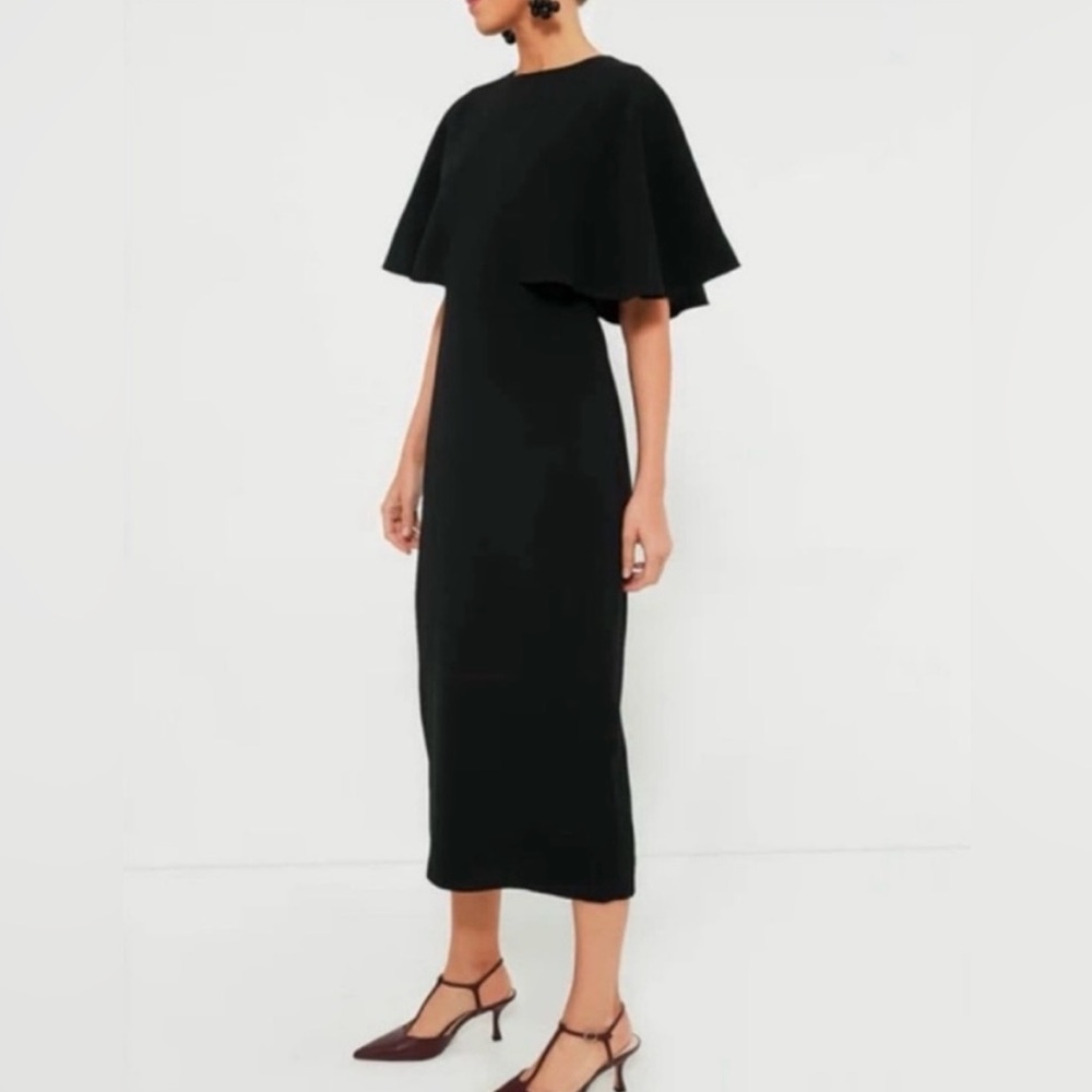 Tuckernuck Black Midi Dress with Capelet